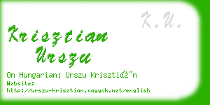 krisztian urszu business card